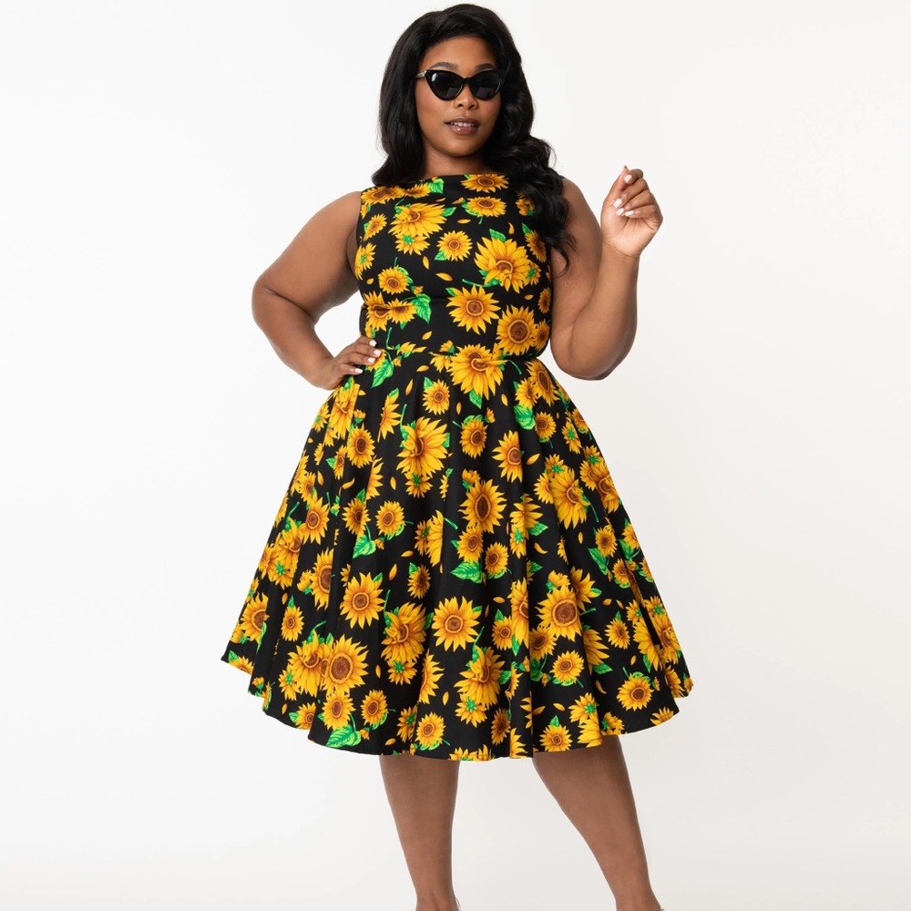 Unique Vintage Magnolia Park Audrey Sunflower Dress